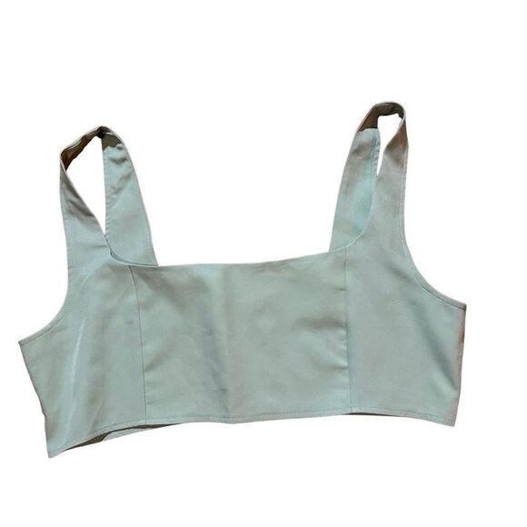 Missguided Petite Tailored Bralet Crop light green sz 12 - Picture 1 of 5